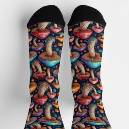 Calcetines Whimsical Mushroom Crew Socks