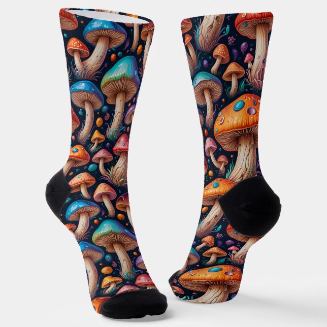 Calcetines Whimsical Mushroom Crew Socks (Angular)