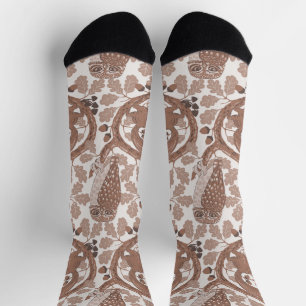 Calcetines Whispers/Owls y Squirrels en roble/mo
