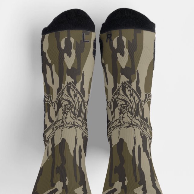 Calcetines Whitetail Deer Bottomland Camo Hunting Rifle Botto (Arriba)