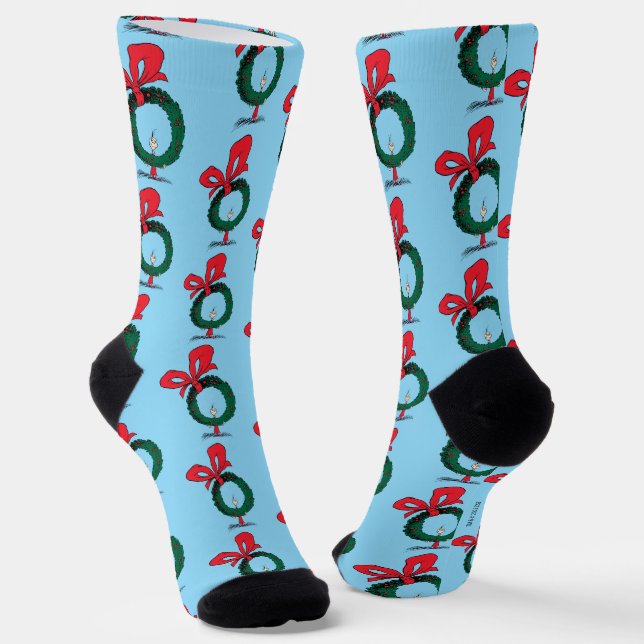 Calcetines Who Peeking Through Christmas Wreath (Angular)