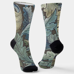 Calcetines William Morris Acanthus Salvia Flor Floral Botánic