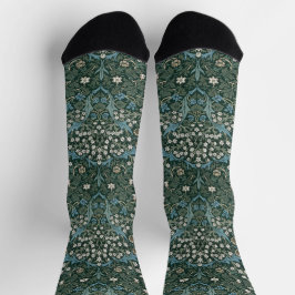 Calcetines William Morris Blue White & Green Floral