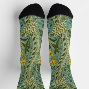 Calcetines William Morris Daffodil Floral Pattern Classic