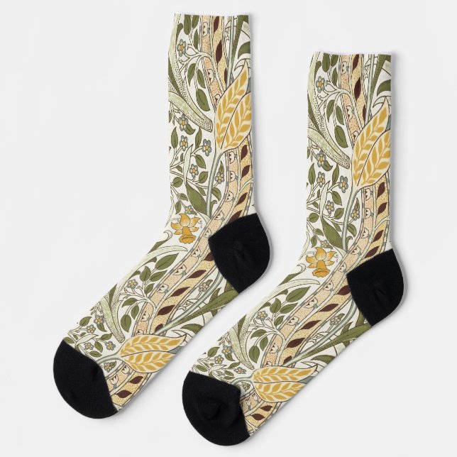 Calcetines William Morris Daffodil Garden Flor Classic Bota (Izquierda)