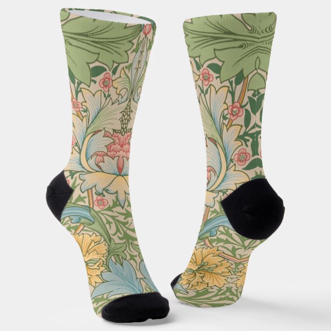 Calcetines William Morris Flor Floral Botánica Myrtle (Angular)