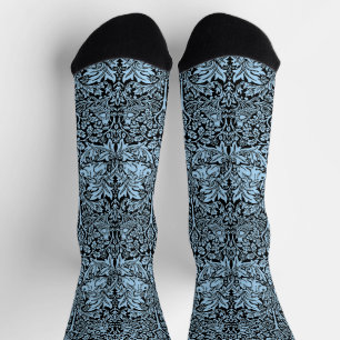Calcetines William Morris Hermano Conejo Azul Claro Negro