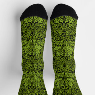 Calcetines William Morris Hermano Conejo Verde Sabio Negro