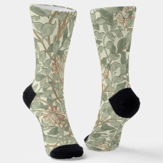Calcetines William Morris Honeysuckle Green Floral