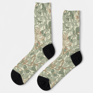 Calcetines William Morris Honeysuckle Green Floral