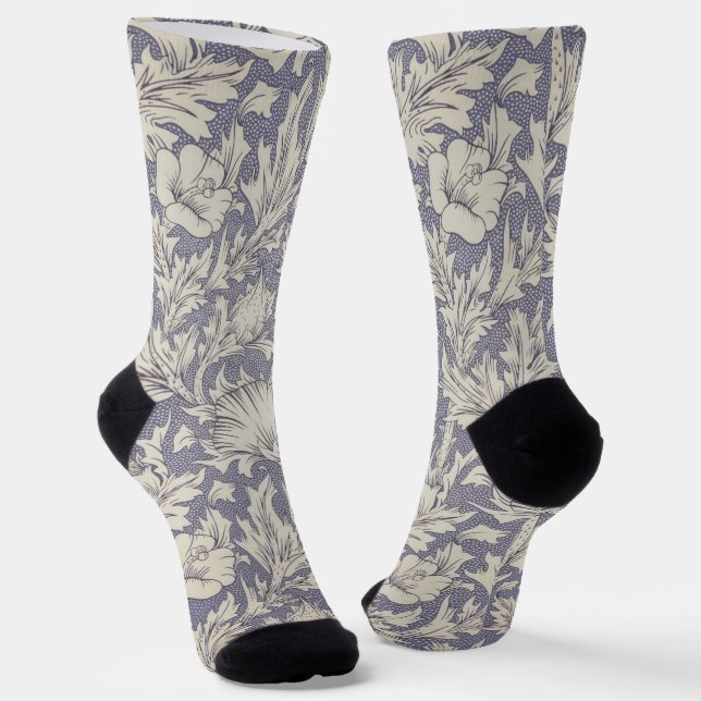 Calcetines William Morris Horn Poppy Classic Floral (Angular)