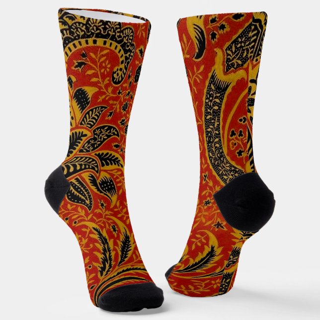 Calcetines William Morris India Red Floral (Angular)
