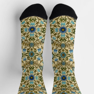Calcetines William Morris- Patrón antiguo de vid y flor de 18