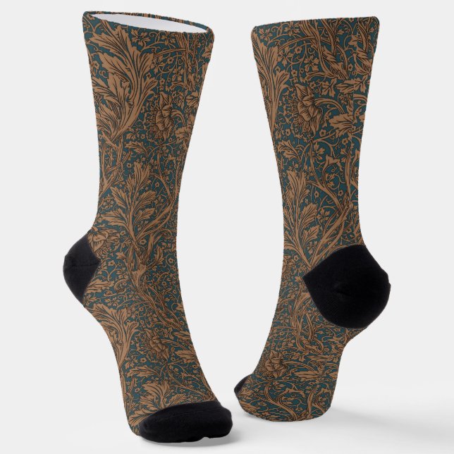 Calcetines William Morris Patrón Floral Clásico Arcadia (Angular)