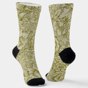 Calcetines William Morris Poppy Classic Floral Green