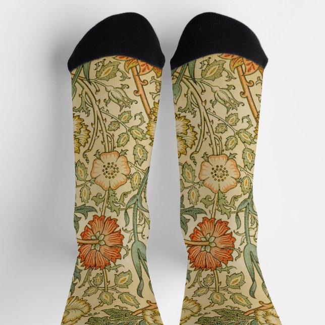 Calcetines William Morris - Rosa y Rosa de época (Arriba)