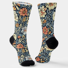 Calcetines William Morris style floral acanthus pattern
