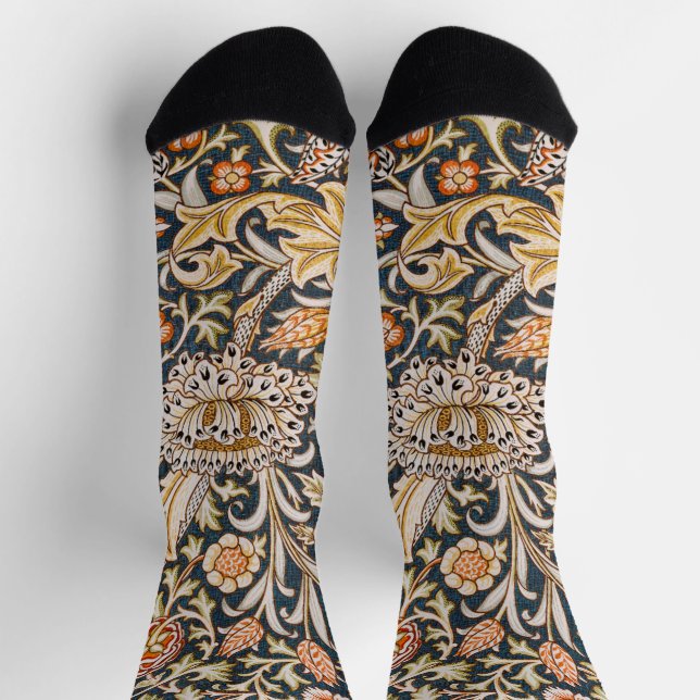 Calcetines William Morris Trent Garden Flower Pattern Classic (Arriba)
