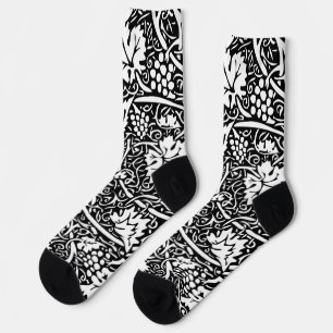 Calcetines William Morris Vino blanco negro de uva