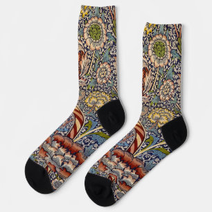 Calcetines William Morris Wandle English Floral Damask Design
