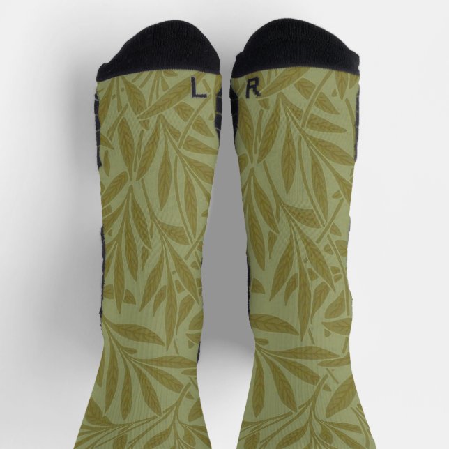 Calcetines William Morris Willow Antiguo Arte de Vino de Hoja (Arriba)