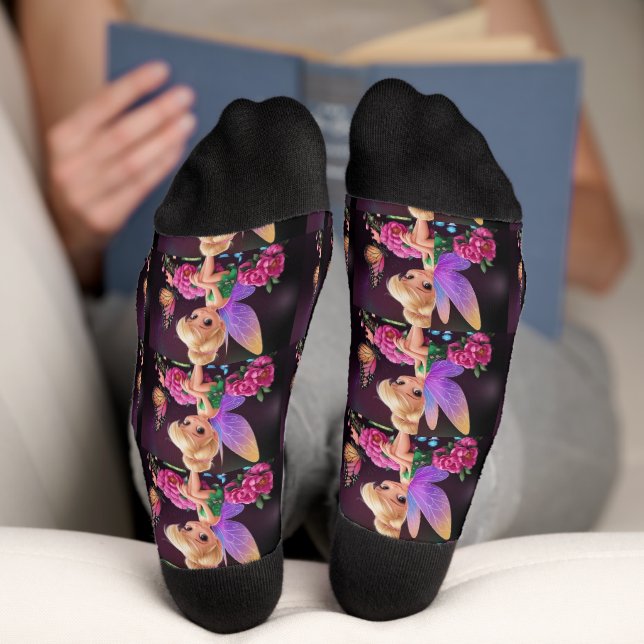 Calcetines Wings of Wonder – Fairy Christmas Crew Socks (Abajo)