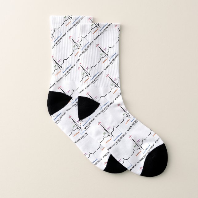 Calcetines Wired For Heartbeat Electrocardiogram ECG EKG (Par)