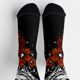 Calcetines Wolf Flower Tatoo Vintage