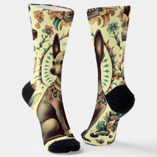 Calcetines Xoloitzcuintle de época