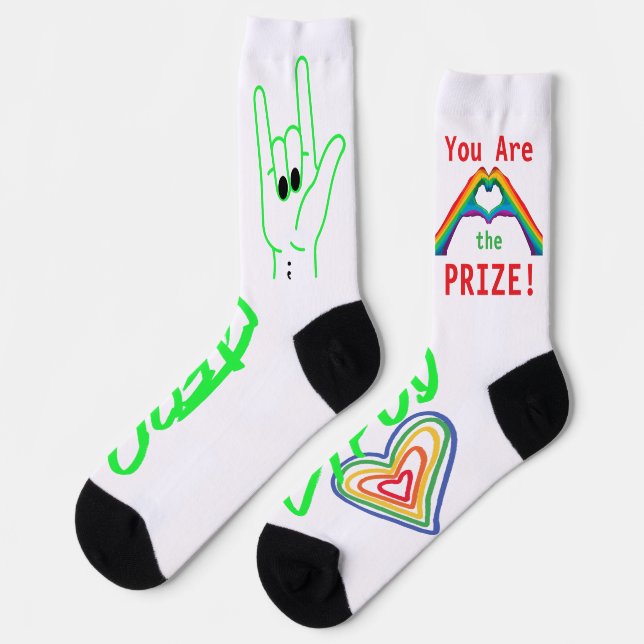 Calcetines You are the Prize! Graphic Socks (Izquierda)