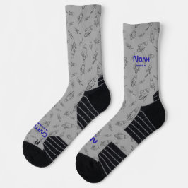Calcetines Your name in space with rockets