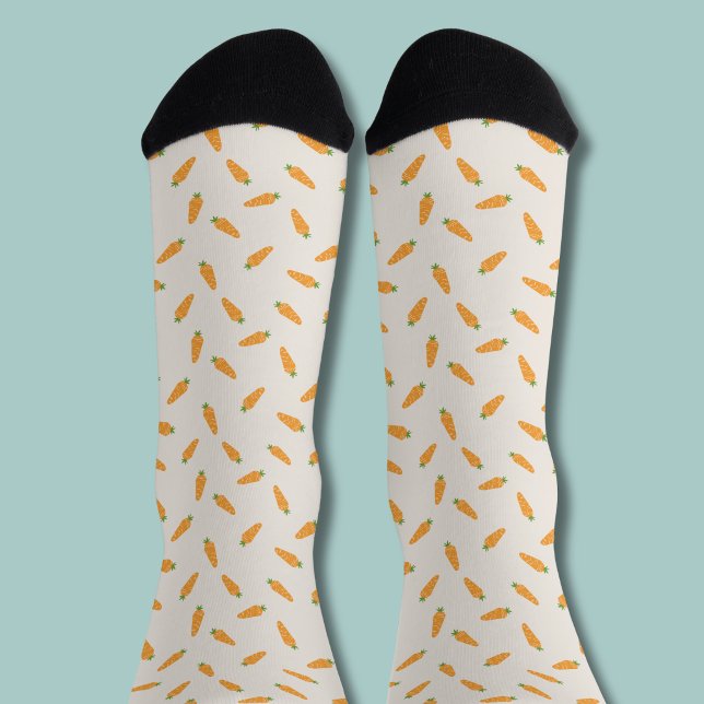 Calcetines Zanahorias Patrón de vegetal (Carrot pattern socks)