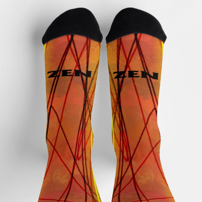 Calcetines Zen black wire hacia adentro premium (Arriba)