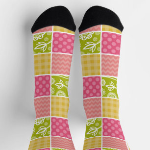 Calcetines Zigzag, Chevron, Polka Dots, Gingham, Patchwork