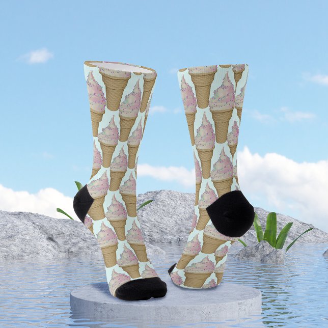 Calcetines Zócalos De Cono De Helado De Swirl (Subido por el creador)