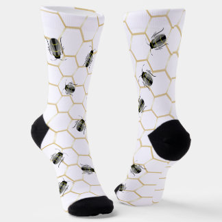 Calcetines Zócalos de diseño de abeja negra
