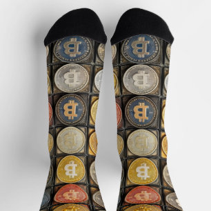 Calcetines Zócalos de estilo para hombres de Bitcoin para ama