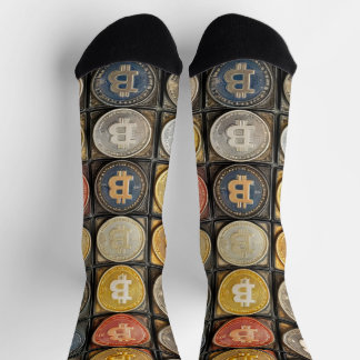 Calcetines Zócalos de estilo para hombres de Bitcoin para ama