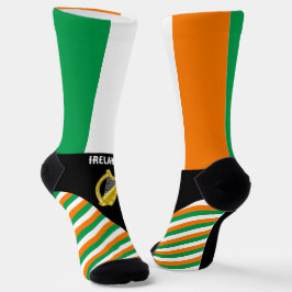 Calcetines Zócalos de Irlanda, colores de bandera irlandesa /