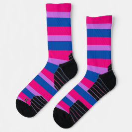 Calcetines Zócalos de la bandera del Orgullo Bisexual