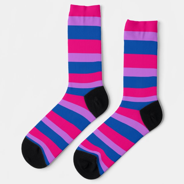 Calcetines Zócalos de la bandera del Orgullo Bisexual (Izquierda)