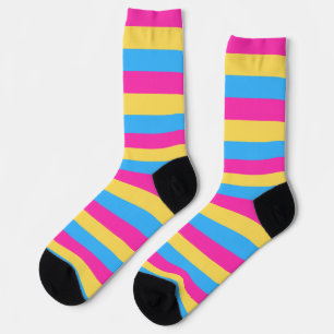 Calcetines Zócalos de la bandera del Orgullo Gay Pansexual