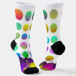 Calcetines zócalos de la tripulación colorida