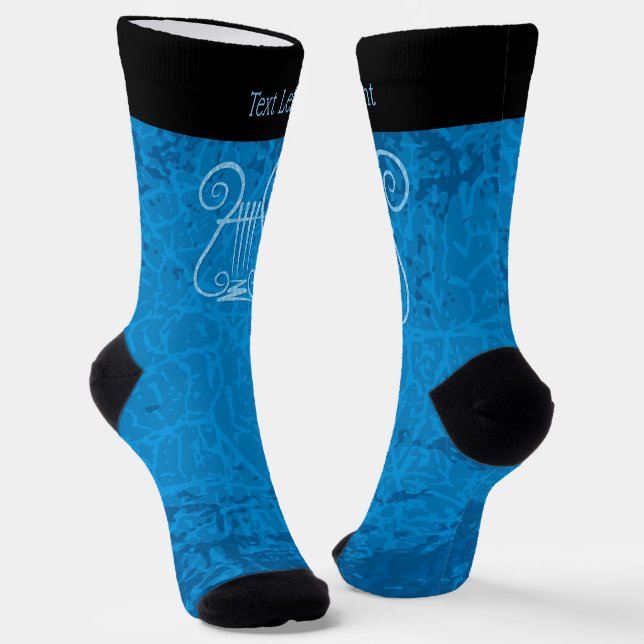 Calcetines Zócalos de lira azul (Angular)