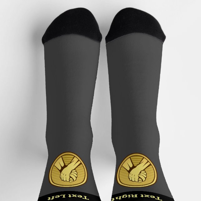 Calcetines Zócalos de oro de lucha de brazos (Arriba)