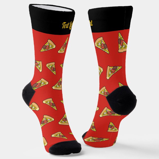 Calcetines Zócalos de patrón Pizza Slice (Angular)