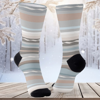 Calcetines Zócalos de patrón rayado Pastel estilo playa