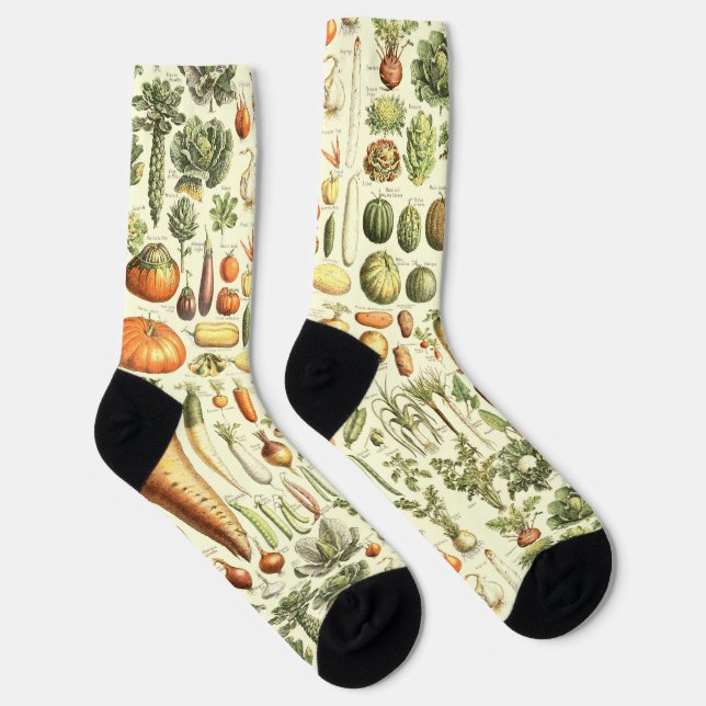 Calcetines Zócalos de patrón vegetal - Arte de alimentación s (Derecha)