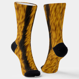 Calcetines Zócalos de pieles de tigre impresos