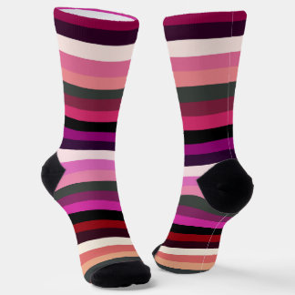 Calcetines Zócalos de tiras rosadas